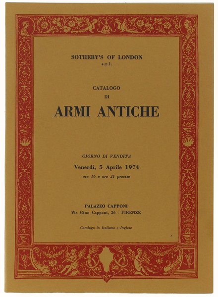 CATALOGO DI ARMI ANTICHE.