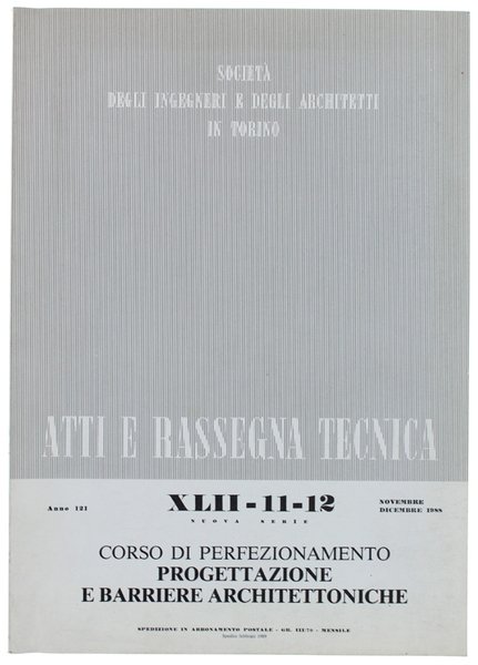 CORSO DI PERFEZIONAMENTO "PROGETTAZIONE E BARRIERE ARCHITETTONICHE".