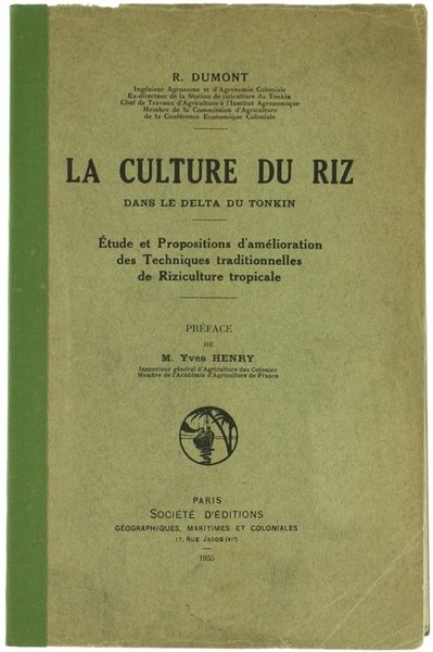 LA CULTURE DU RIZ DANS LE DELTA DU TONKIN. Étude …