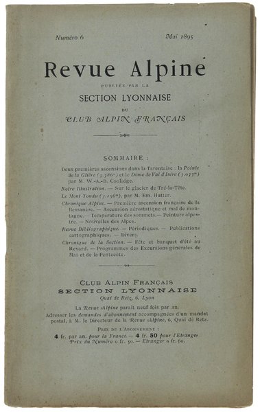 REVUE ALPINE. N. 6, May 1895.