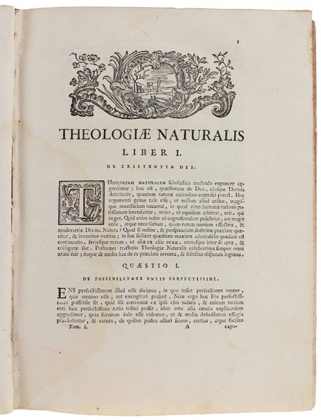 THEOLOGIAE NATURALIS - Libri tres. Tomus I. - Tomus II. …