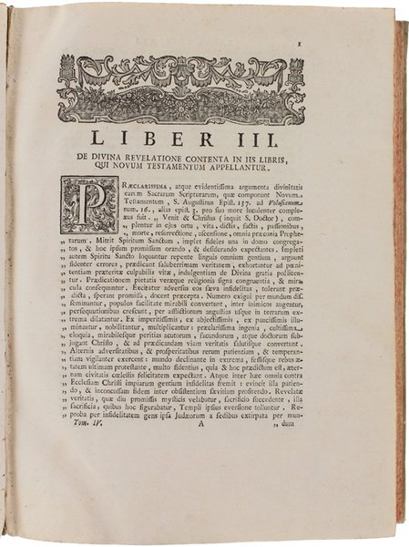 THEOLOGIAE NATURALIS - Libri tres. Tomus I. - Tomus II. …