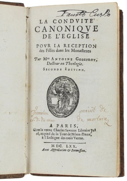 LA CONDUITE CANONIQUE DE L'EGLISE POUR LA RECEPTION DES FILLES …