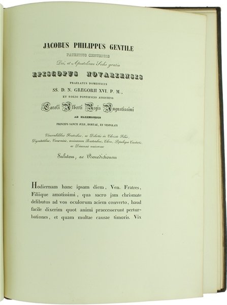 EPISTOLA PASTORALIS AD CLERUM POPULUMQUE UNIVERSUM DIAECESEOS NOVARIENSIS.