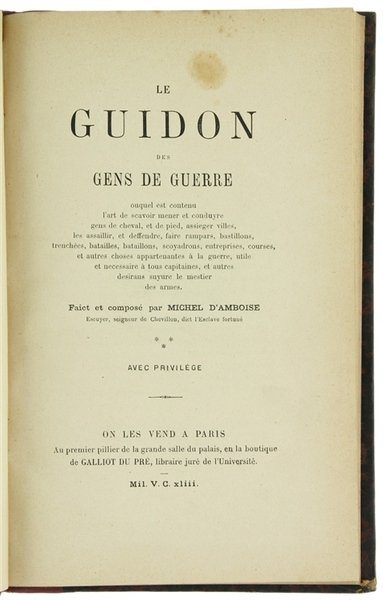 LE GUIDON DES GENS DE GUERRE