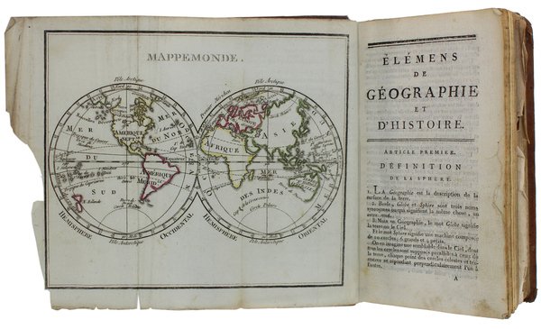 ELEMENS DE GEOGRAPHIE ET D'HISTOIRE Contenant les principes d'Astronomie, de …