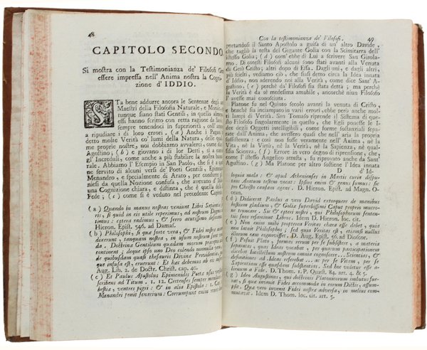 LA COGNIZIONE D'IDDIO impressa nella mente dell'uomo. Operetta di F. …