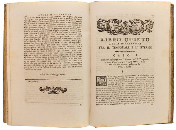 DELLA DIFFERENZA TRA IL TEMPORALE E L'ETERNO.