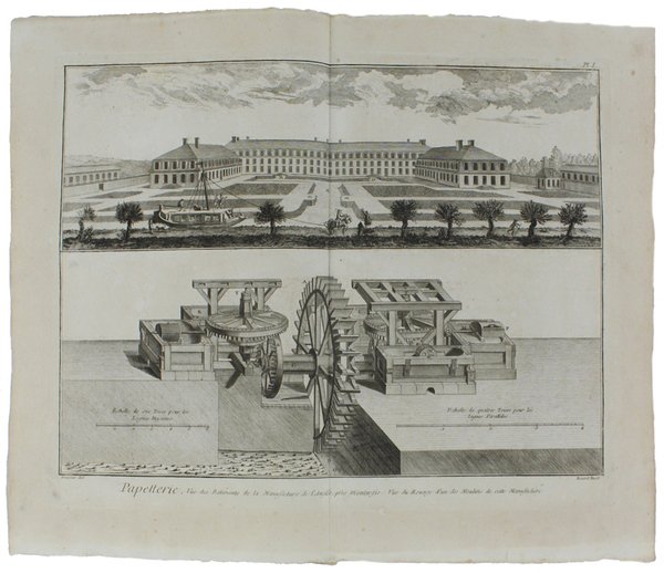 PAPETERIE. Contenant QUATORZE planches, dont une double. "Recueil de planches …