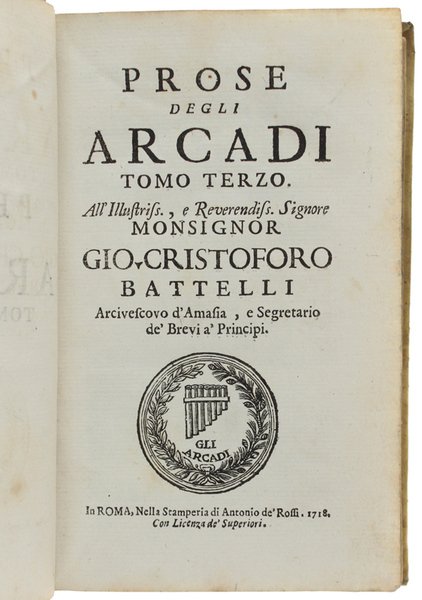 PROSE DEGLI ARCADI. Tomo III (di 3). | Immagine Gallery 9