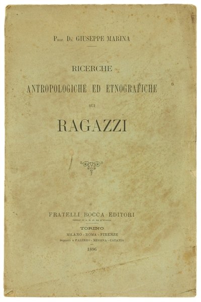 RICERCHE ANTROPOLOGICHE ED ETNOGRAFICHE SUI RAGAZZI.
