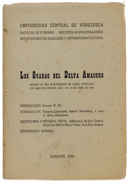 LOS GUARAO DEL DELTA AMACURO. Informe de una investigacion de …