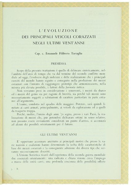 L'EVOLUZIONE DEI PRINCIPALI VEICOLI CORAZZATI NEGLI ULTIMI VENT'ANNI.
