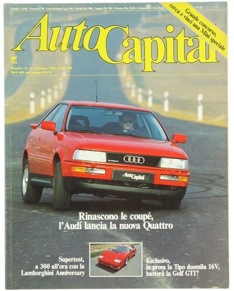 AUTO CAPITAL N. 12 - DICEMBRE 1988. | Immagine principale