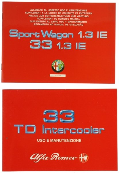 ALFA ROMEO 33 TD INTERCOOLER - Uso e manutenzione. | Immagine principale