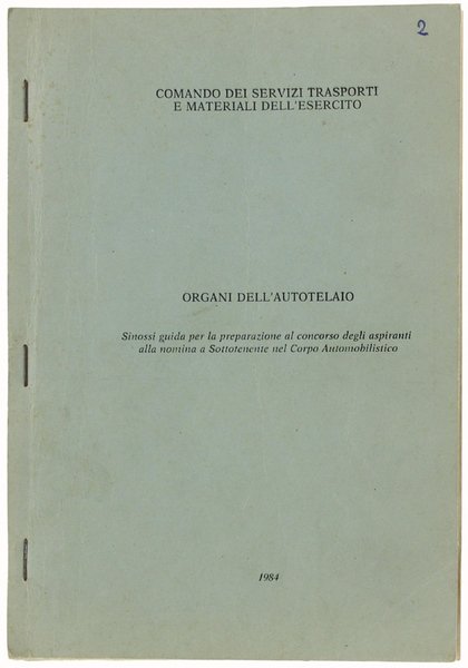 ORGANI DELL'AUTOTELAIO. Sinossi guida per la preparazione al concorso degli …