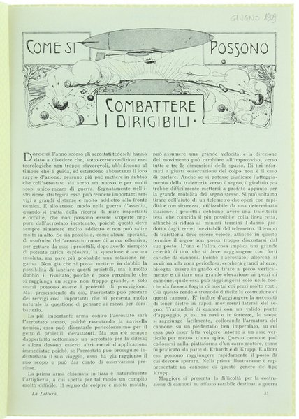 COME SI POSSONO COMBATTERE I DIRIGIBILI.