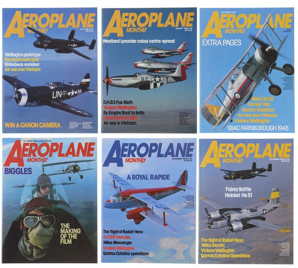 AEROPLANE MONTHLY - January-December, 1986 - Complete Year of 12 …