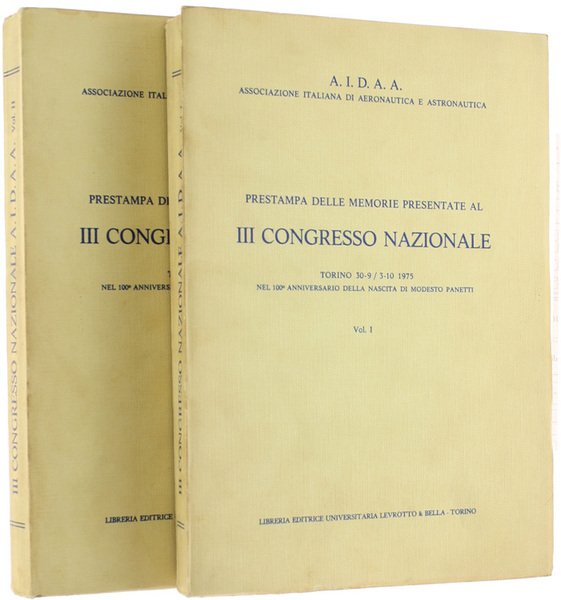 PRESTAMPA DELLE MEMORIE PRESENTATE AL III CONGRESSO NAZIONALE. Torino 30-9/3-10 …