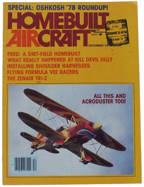 HOMEBUILT AIRCRAFT Magazine. December 1978 "Special Oshkosh '78".
