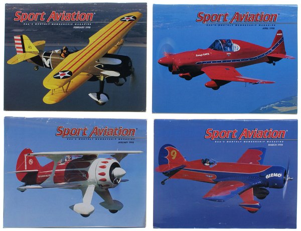 EAA SPORT AVIATION MAGAZINES 1998: Lot of 4 : January, …