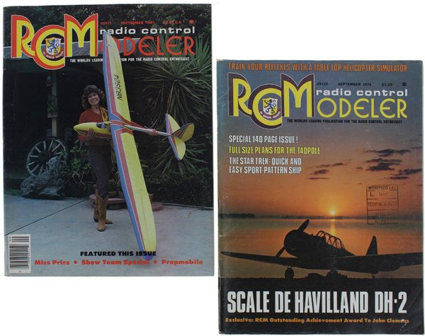 RC MODELER MAGAZINE LOT OF 2: September 1974 + September …