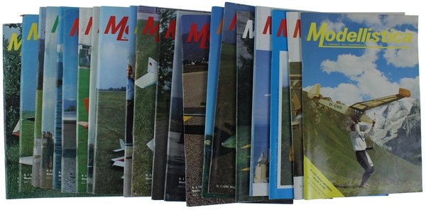MODELLISTICA il giornale dell'aeromodellista: LOTTO DI 22 NUMERI 1977-1989.