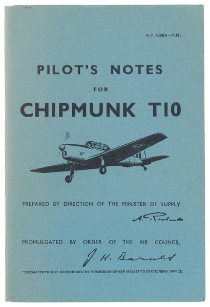 PILOT'S NOTES FOR CHIPMUNK T10. | Immagine principale