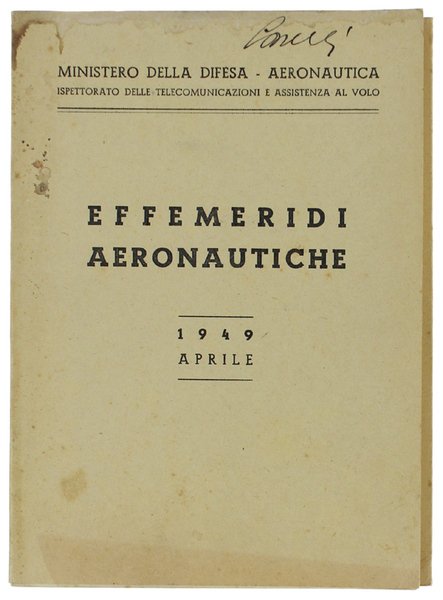 EFFEMERIDI AERONAUTICHE - aprile 1949 | Immagine principale