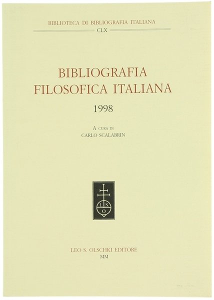 BIBLIOGRAFIA FILOSOFICA ITALIANA - 1998.