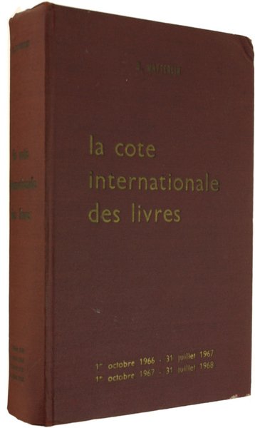 LA COTE INTERNATIONALE DES LIVRES ET MANUSCRITS France - Belgique …