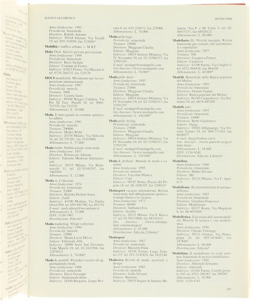 CATALOGO DEI PERIODICI ITALIANI 1997. Con il rapporto 1997 sulla …