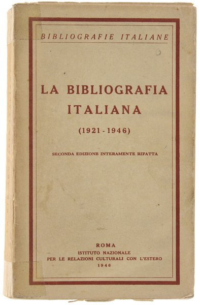 LA BIBLIOGRAFIA ITALIANA (1921-1946).