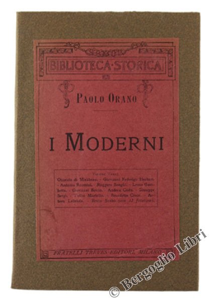 I MODERNI. Medaglioni. Volume Terzo.