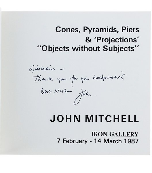 CONES, PYRAMIDS, PIERS & PROJECTIONS "Objects without Subjects".