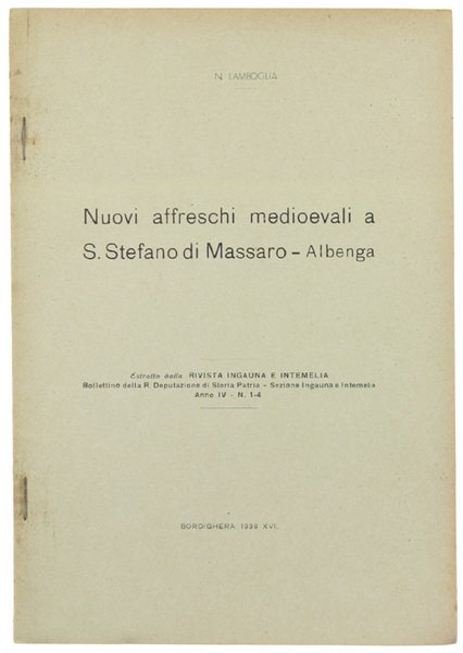 NUOVI AFFRESCHI MEDIOEVALI A S.STEFANO DI MASSARO - ALBENGA.