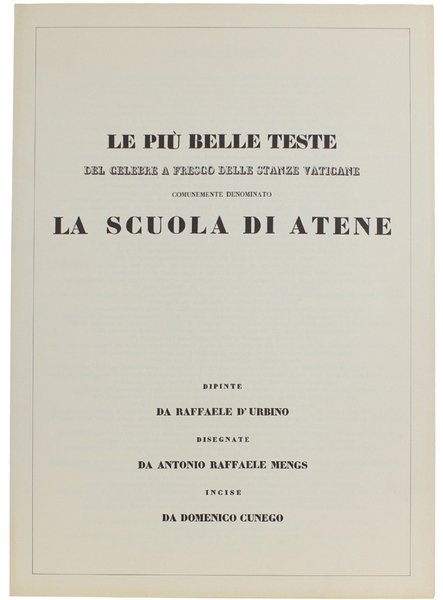 OMAGGIO A RAFFAELLO SANZIO 1483-1520 . Cartella contenente: LE PIU …