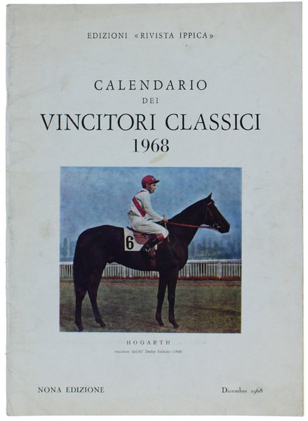 CALENDARIO DEI VINCITORI CLASSICI 1968. Nona edizione