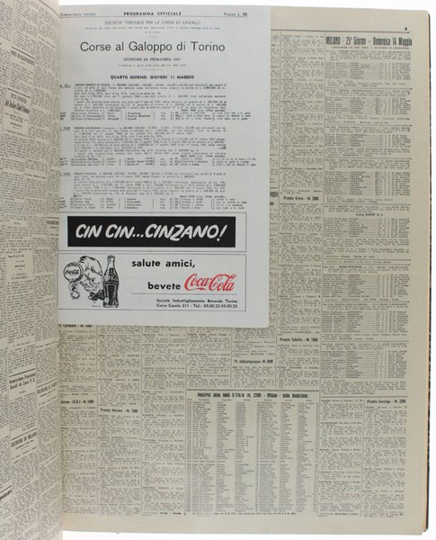 LO SPORTSMAN - l'Ippodromo. Anno 1961 completo. Giornale per la …