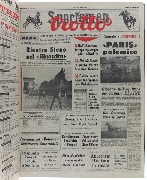 TROTTO - SPORTSMAN. Primo semestre 1965 completo.