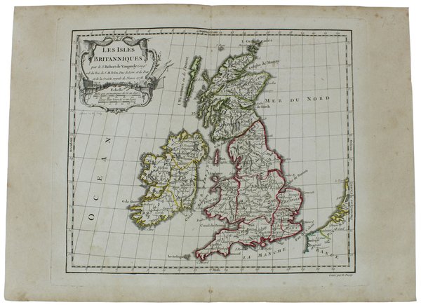 LES ISLES BRITANNIQUES. [Original copper engraved map, 1778] | Immagine principale