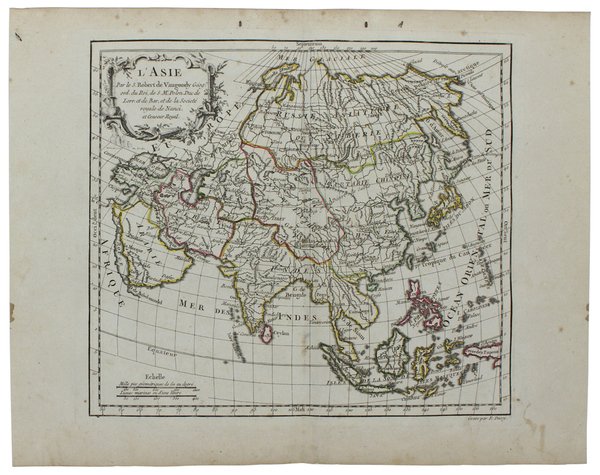 L'ASIE. [Original copper engraved map, 1778]