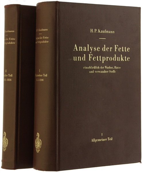 ANALYSE DER FETTE UND FETTPRODUKTE einschliesslich der Wachse, Harze und …