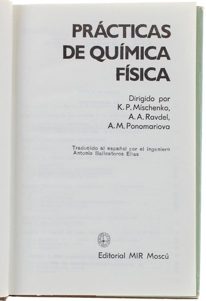 PRACTICAS DE QUIMICA FISICA.