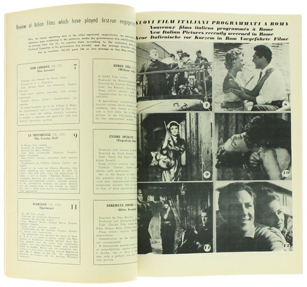 CINEMUNDUS EXPORT. Revue Internationale de Cinematographie. 1953 n. 1 e …