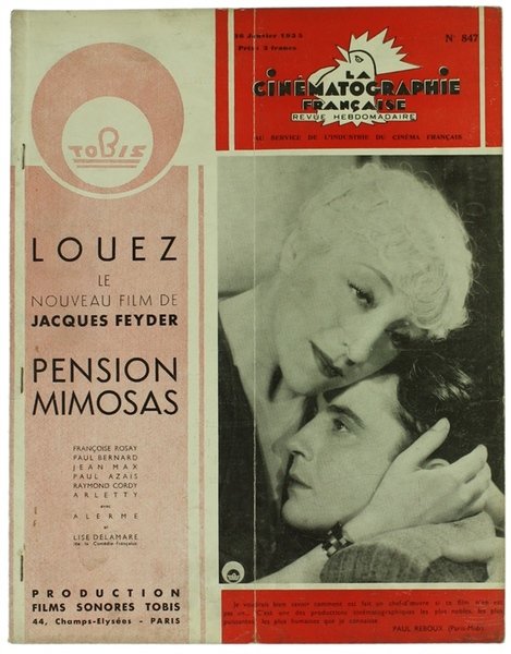 LA CINEMATOGRAPHIE FRANÇAISE - N° 847.