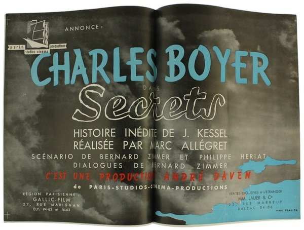 LA CINEMATOGRAPHIE FRANÇAISE - N° 927.