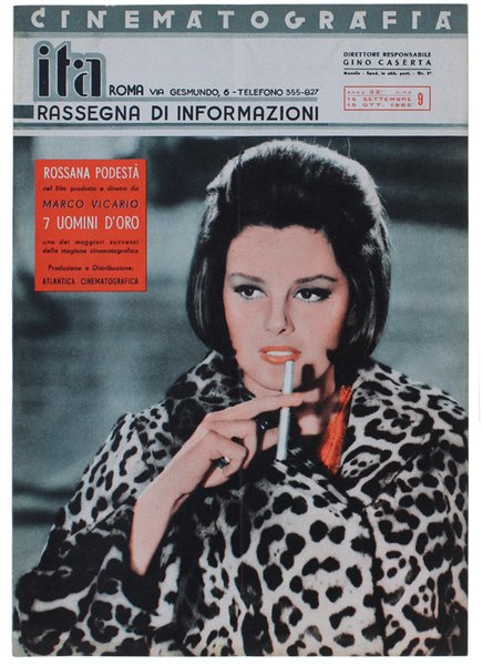 CINEMATOGRAFIA ITA. Rassegna di Informazioni. Anno 32, N.9 (Rossana Podestà)