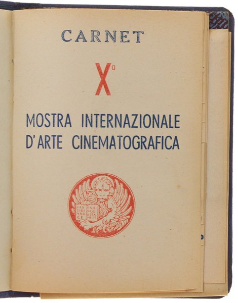 CARNET 10a MOSTRA INTERNAZIONALE D'ARTE CINEMATOGRAFICA di Venezia (1949)