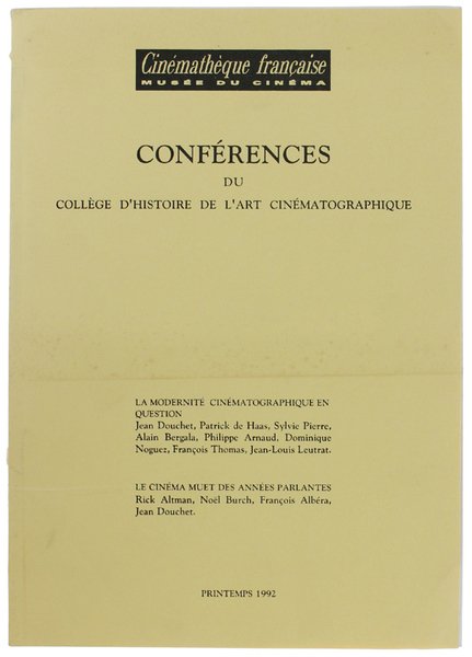 Conférences du Collège d'Histoire de l'Art Cinématographique. LA MODERNITE' CINEMATOGRAPHIQUE … | Immagine principale